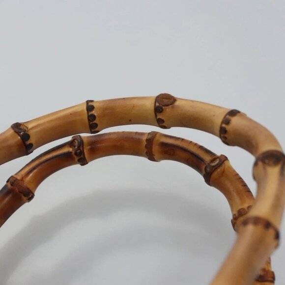 GUCCI Bamboo Hand Bag Suede Brown Gold 002 - Picture 11 of 16